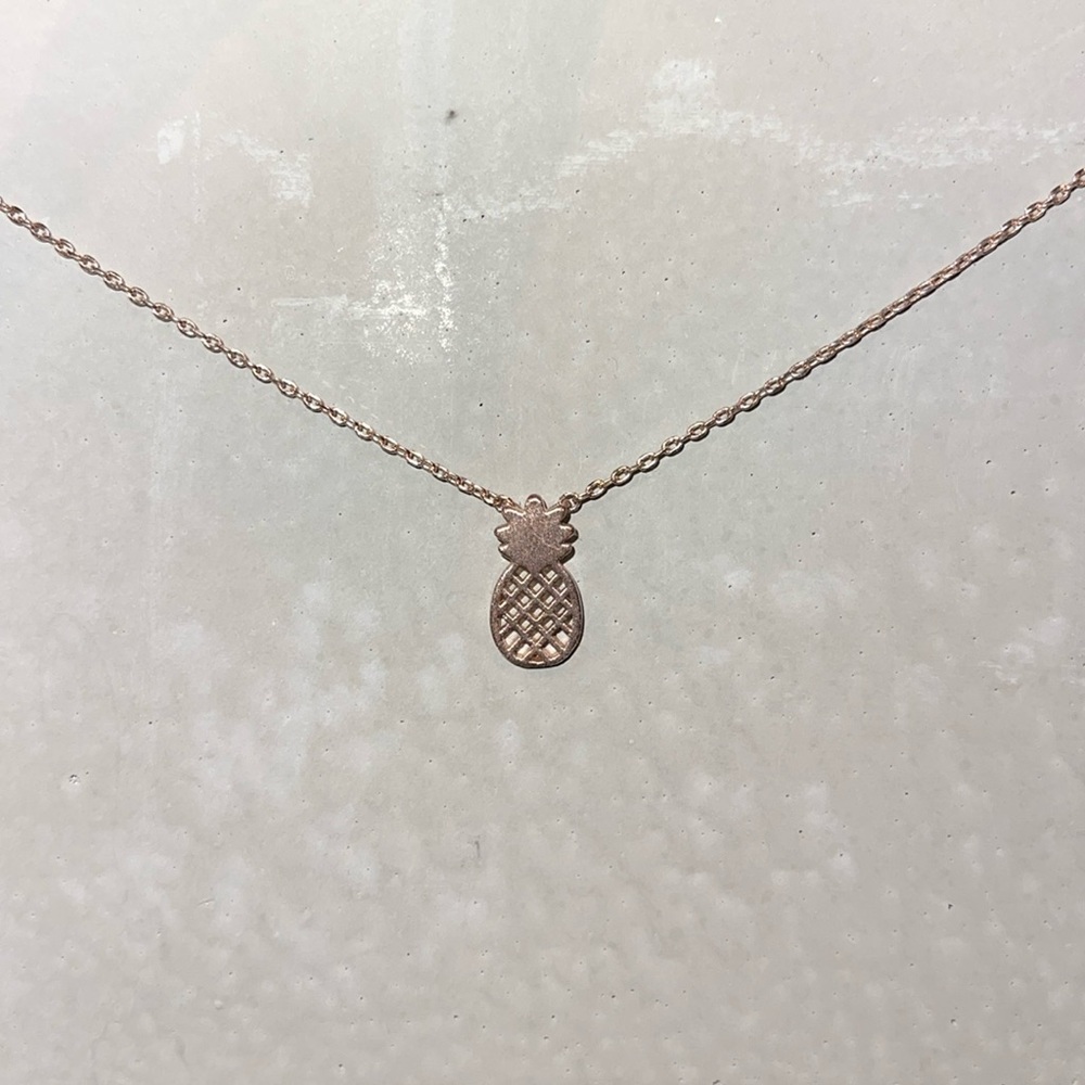 Rose Gold Pineapple Necklace